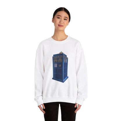 Unisex Heavy Blend™ Crewneck Sweatshirt - British Police Public Call Box - Iconic TARDIS Design