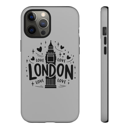 London Love Phone Case, Tough Cases, Stylish Phone Accessories, Unique Gift for Travelers, London Souvenir, Love Design