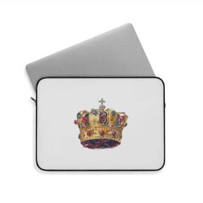 Royal Crown Laptop Sleeve, Queen Laptop Case, King Laptop Bag, Elegant Computer Sleeve, Gift for Her, Tech Accessory