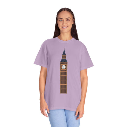 Unisex Garment-Dyed T-shirt - London's Landmark - The Iconic Clock Tower