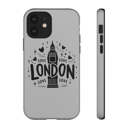 London Love Phone Case, Tough Cases, Stylish Phone Accessories, Unique Gift for Travelers, London Souvenir, Love Design