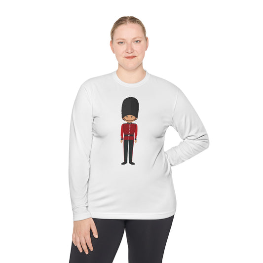 Unisex Lightweight Long Sleeve Tee - Fun Royal Guard Design for Casual Wear