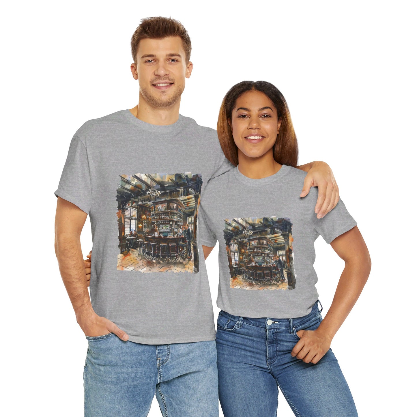The Heart of British Culture and Iconic Landmarks Aesthetic Unisex Heavy Cotton T-Shirt