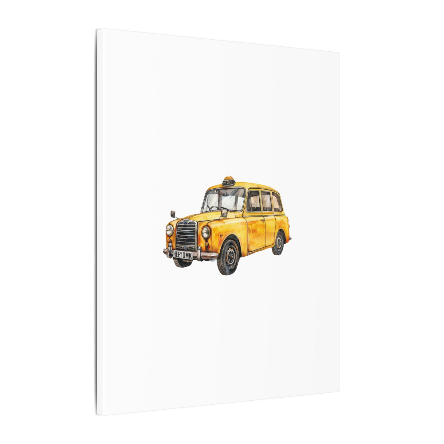 Vintage Taxi Matte Canvas, Stretched, 0.75" (Multi-Size)