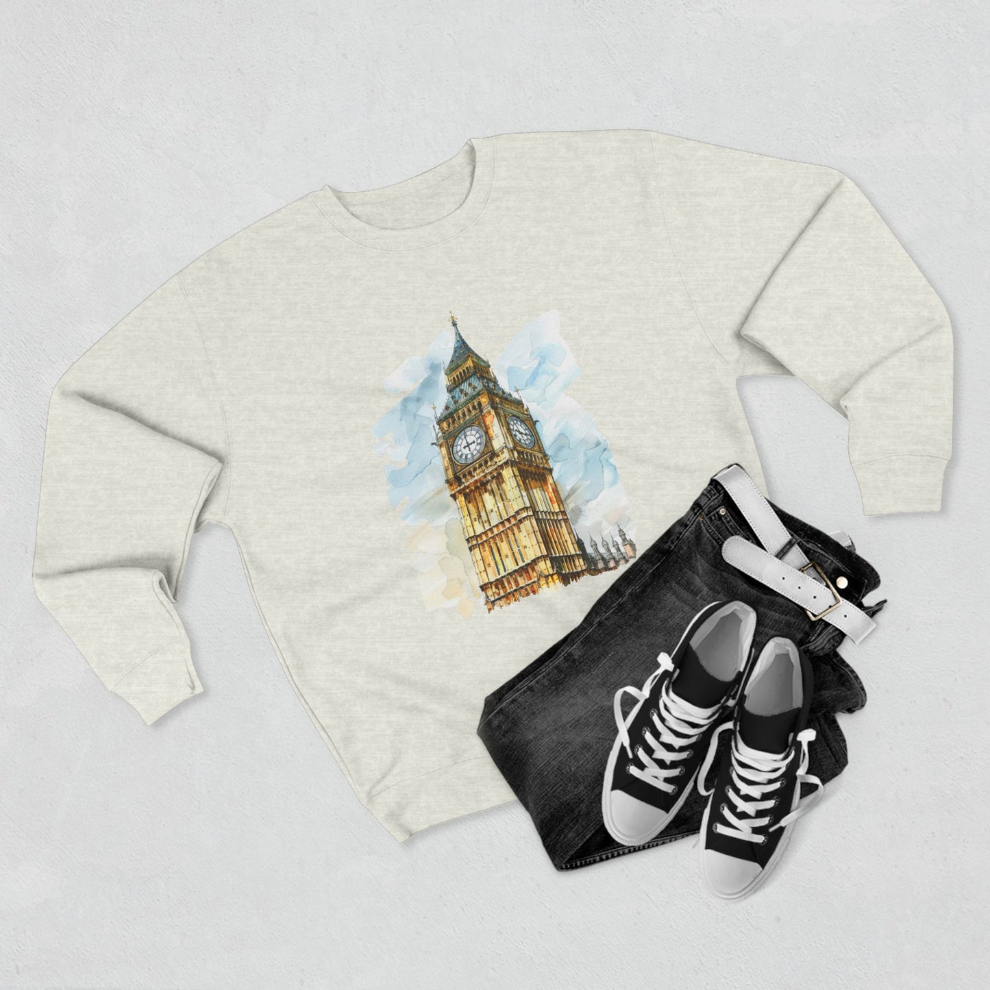 Unisex Crewneck Sweatshirt - Iconic Big Ben Clock Tower