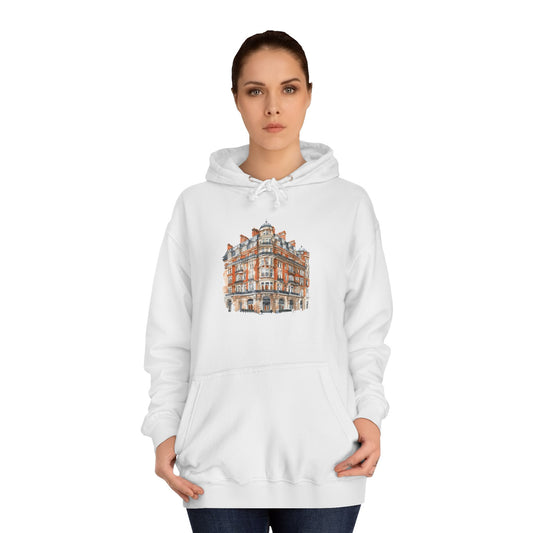 Unisex College Hoodie - Classic British Architecture - Elegant Historic Building