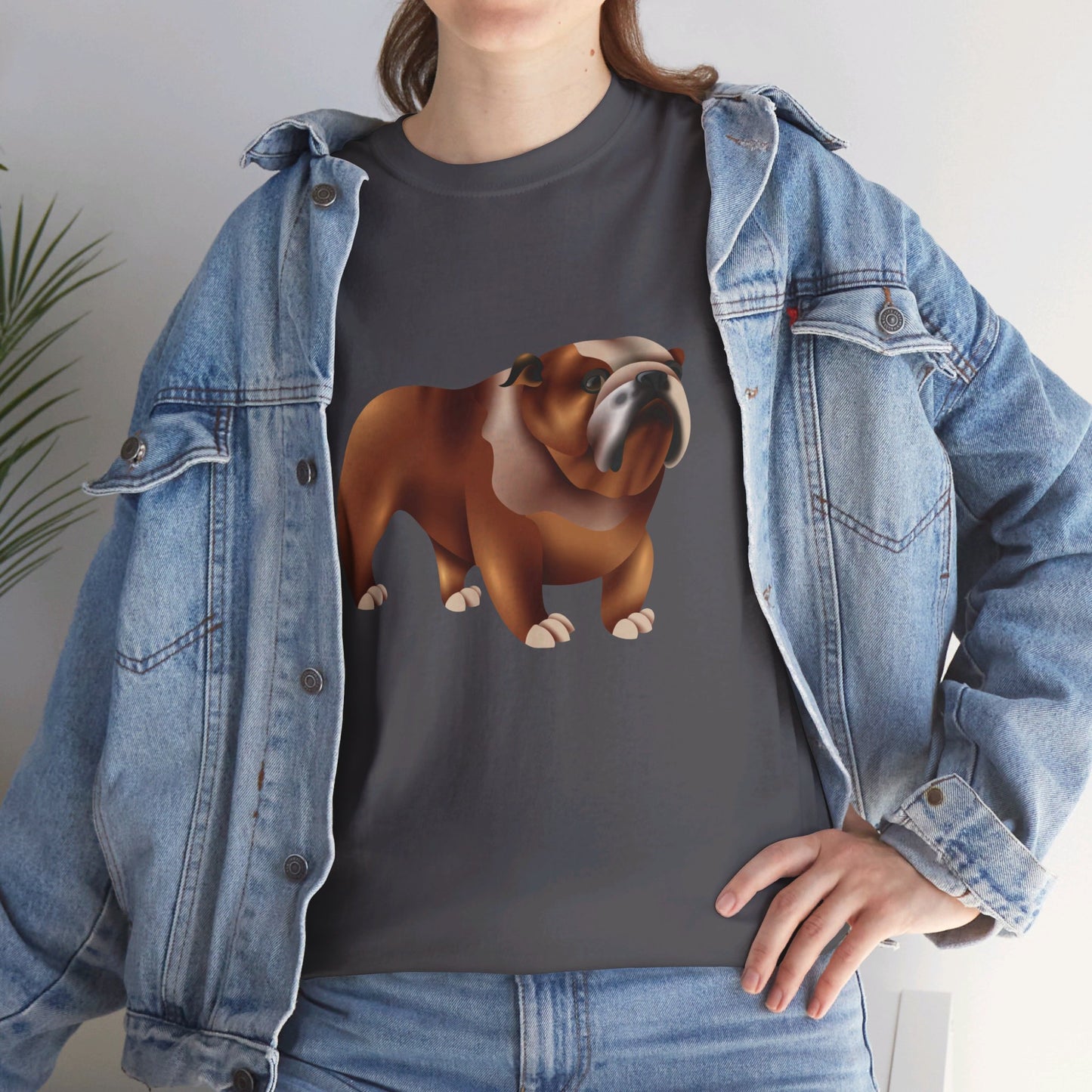 Adorable British Dog Relaxed Unisex Heavy Cotton T-Shirt