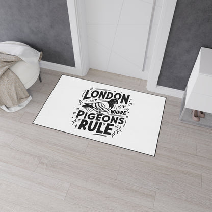 London Pigeon Floor Mat, Home Decor, Kitchen Mat, Funny Gift, Cute Entrance Mat, Bird Lover's Gift