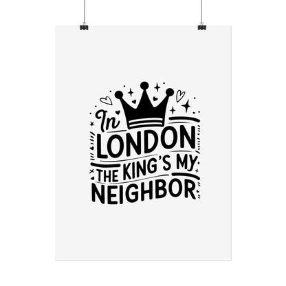 London Themed Rolled Poster - Whimsical Art Print for Home Decor, Gifts, Travel Lovers, Wall Art, Inspirational Quote