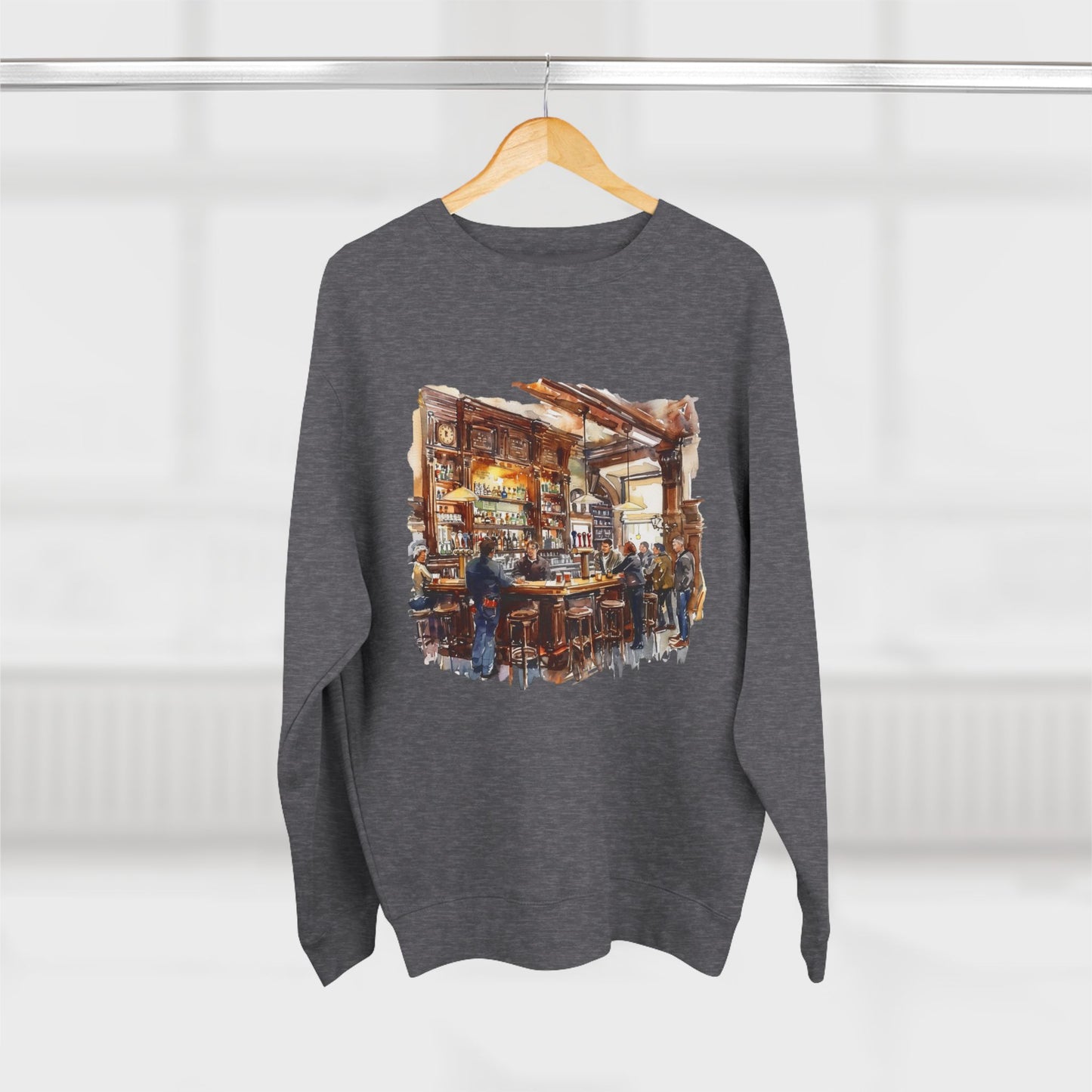 Unisex Crewneck Sweatshirt - London Pub Interior British Tavern