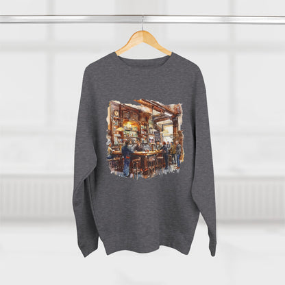 Unisex Crewneck Sweatshirt - London Pub Interior British Tavern