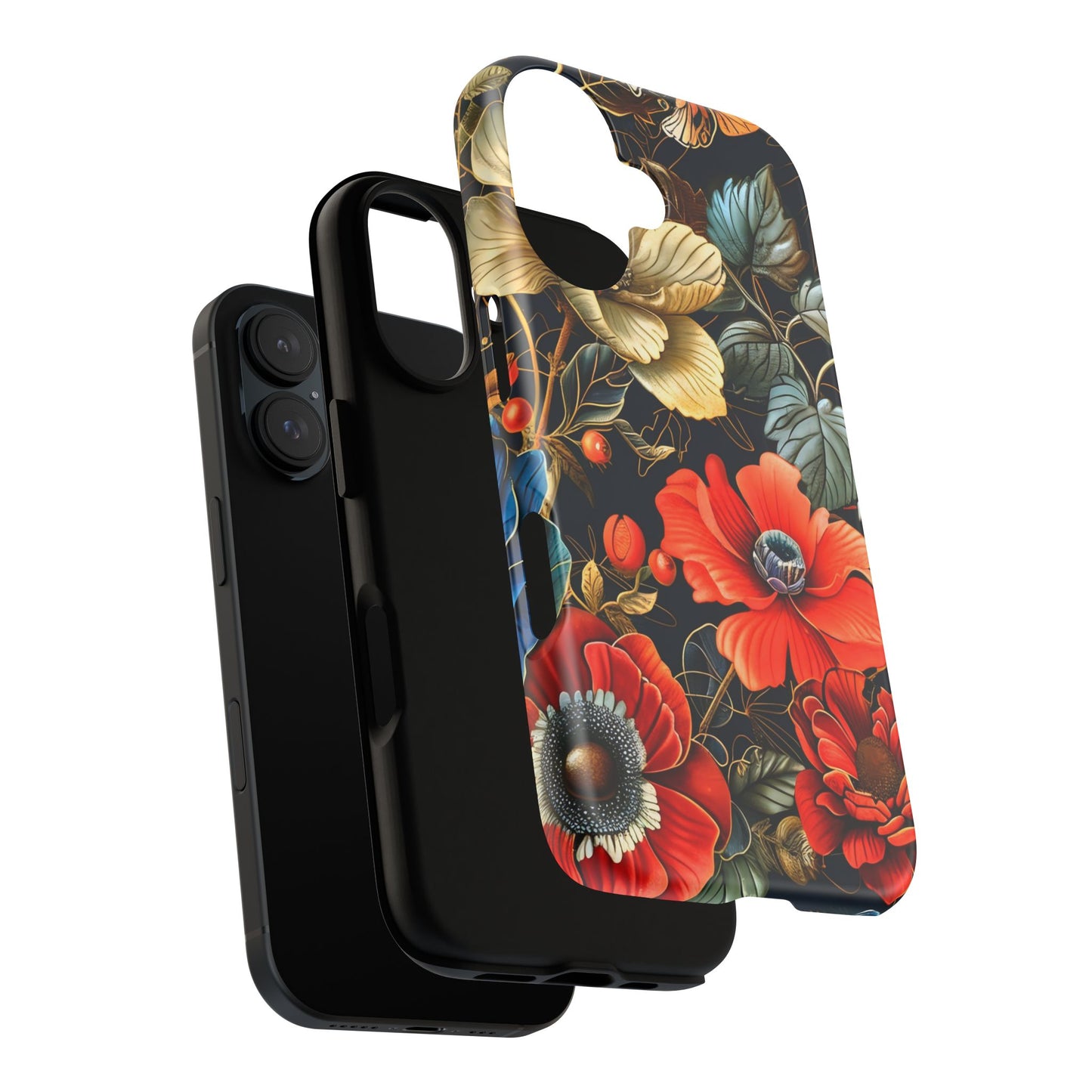 Floral Phone Case - Tough Cases for Stylish Protection, Floral Design, Gift for Her, Trendy Accessories, Phone Cover