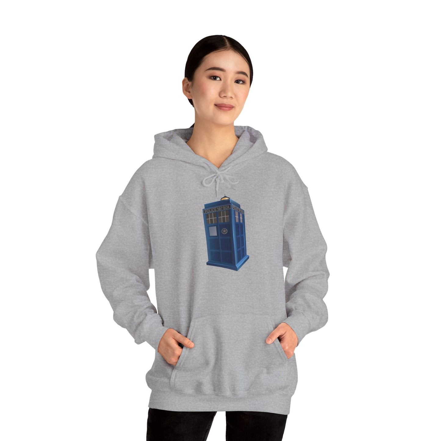 Unisex Heavy Blend™ Hooded Sweatshirt - British Police Public Call Box - Iconic TARDIS