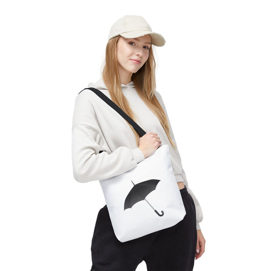 Stylish Umbrella Print Tote Bag, Reusable Shopping Bag, Eco-Friendly Gift, Rainy Day Accessory, Minimalist Design