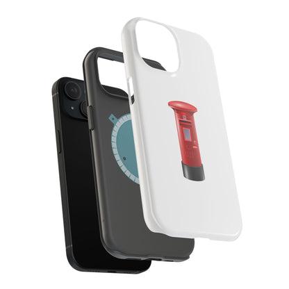 Red Post Box Magnetic Tough Case, Phone Case for Mail Lovers, Unique Gift for Stationery Enthusiasts, Postal Theme iPhone Cover, Fun Gadget