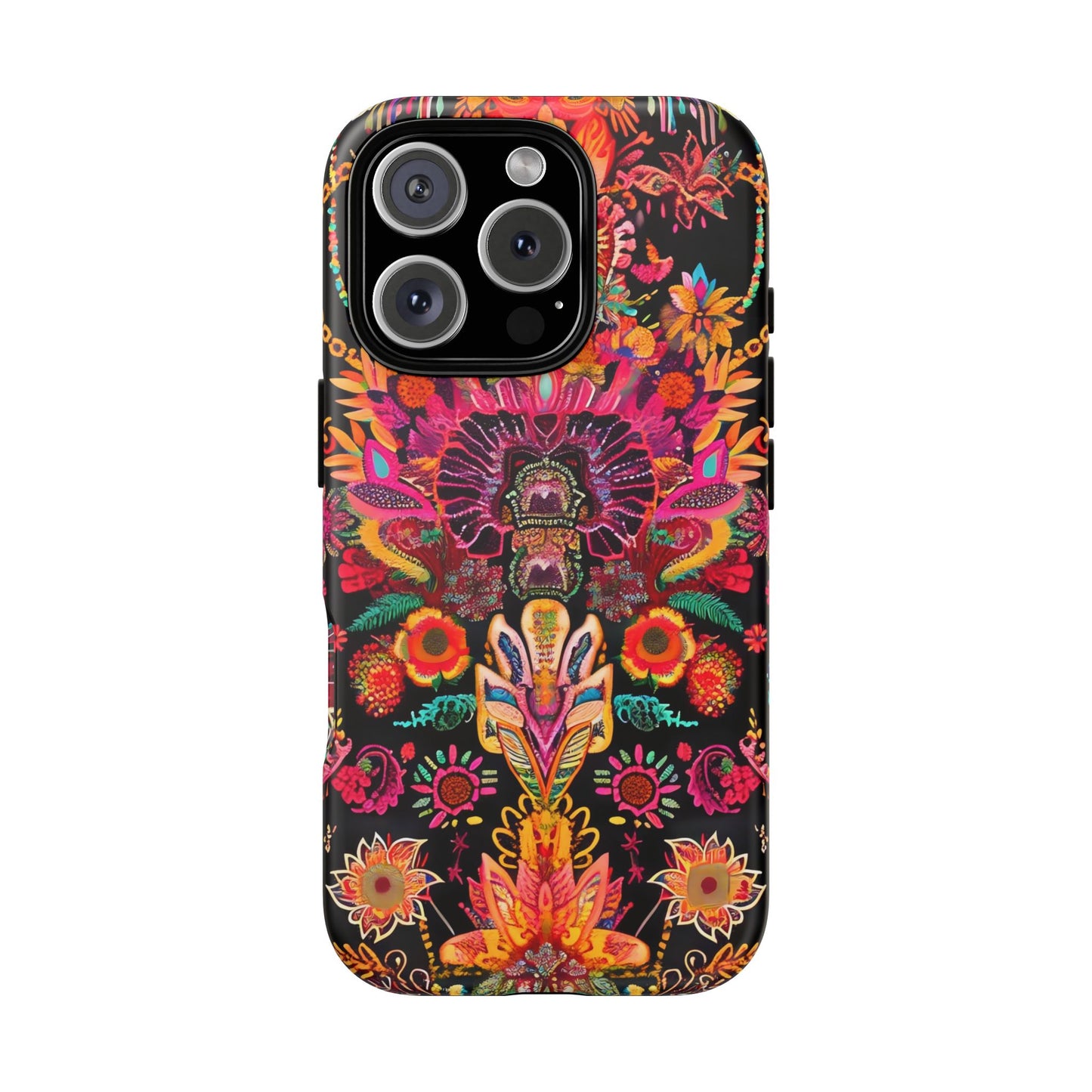 Colorful Floral Phone Case, Tough Cases, Unique Phone Cover, Boho Style Accessory, Gift for Her, Trendy Smartphone Protection