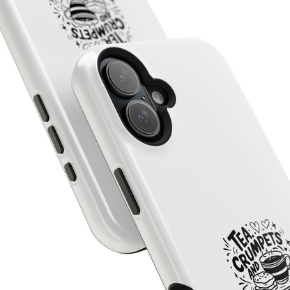 Magnetic Phone Case - Tea Crumpets London Adventures, Gift for Travelers, Cute Phone Cover, Unique Phone Accessory, Fun Design