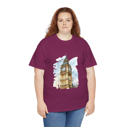 Unisex Heavy Cotton Tee - Echoes of London - Big Ben’s Legacy