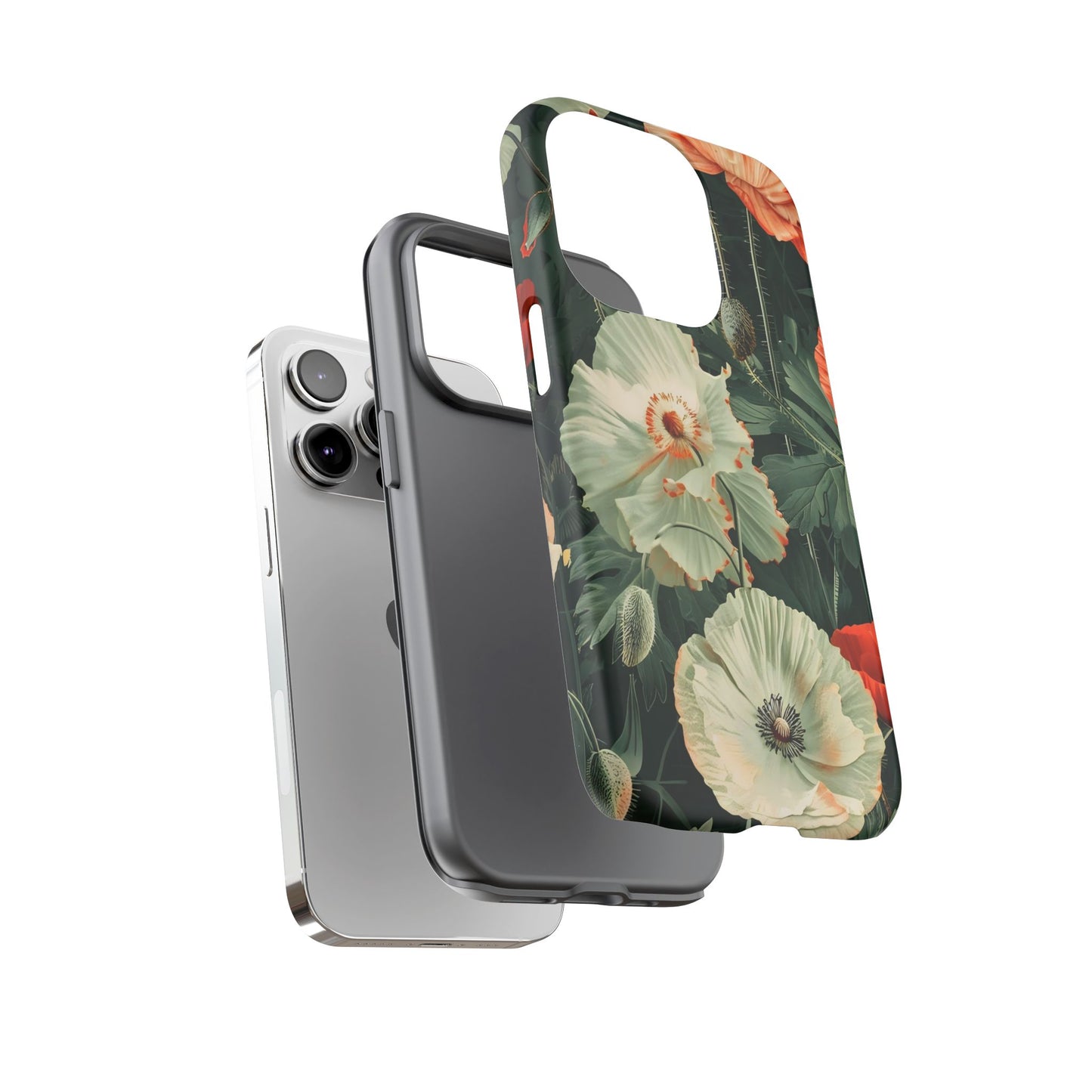 Floral Phone Case - Tough Cases, Botanical Design, Gift for Friends, Trendy Mobile Cover, Personalized Phone Accessory