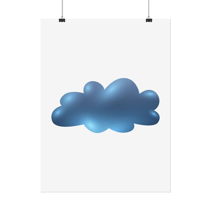 Blue Cloud Art Print, Minimalist Wall Decor, Kids Room Wall Art, Nursery Poster, Aesthetic Home Decor, Modern Art Print