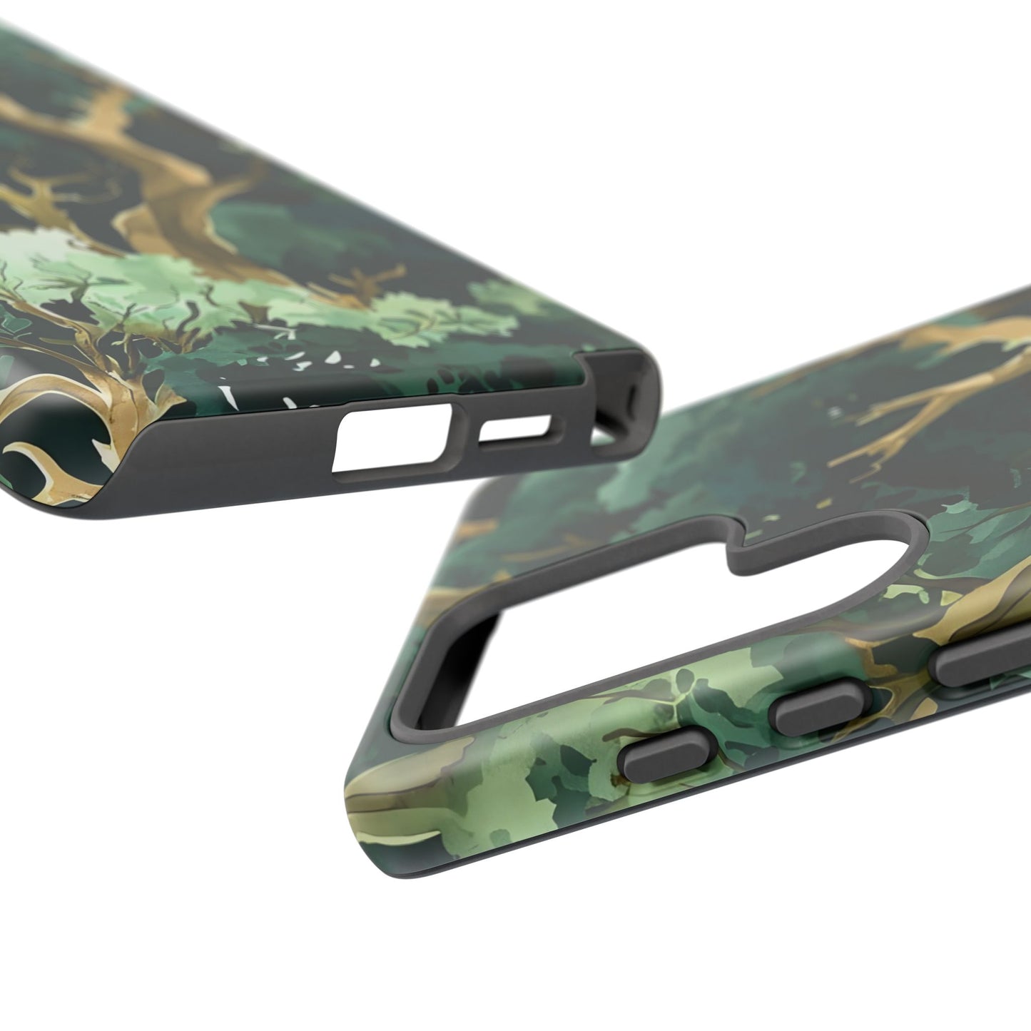 Forest Green Phone Case, Nature-Inspired Tough Cases, Eco-Friendly Gift, Outdoor Lover Accessory, Unique Phone Cover
