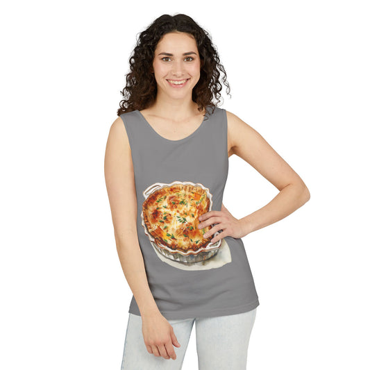 Unisex Garment-Dyed Tank Top - Kitchen Wall Art with Food Illustration
