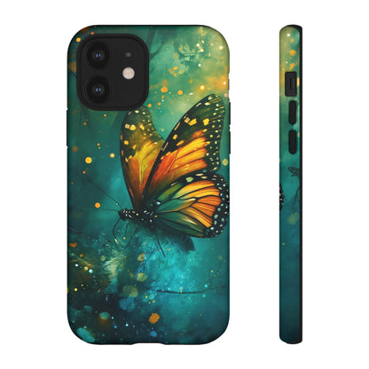 Colorful Butterfly Phone Case, Tough Cases for iPhone and Samsung, Cute Tech Accessories, Nature Lovers Gift, Vibrant Floral Design