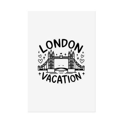 London Vacation Rolled Poster - Travel Decor for Home, Wall Art Print, Gift for Travelers, London Artwork, Holiday Gift Idea