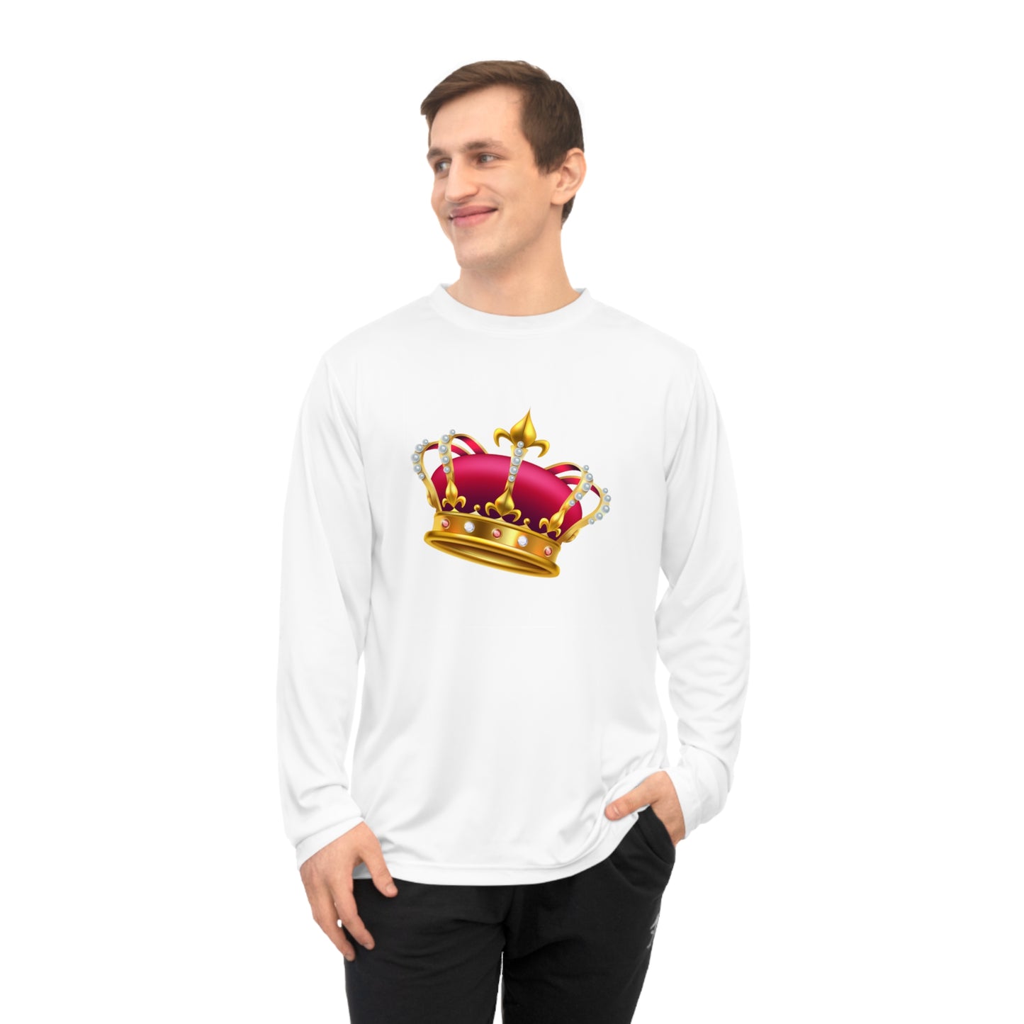 Unisex Performance Long Sleeve Shirt - British Royal Crown