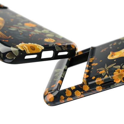 Floral Phone Case, Tough Cases with Bird Design, Nature Lover Gift, Stylish Protection, Birthday Present, Floral Phone Cover
