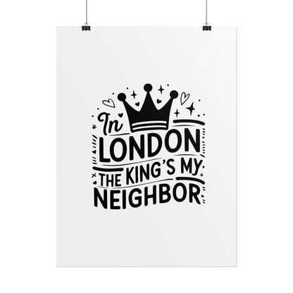 London Themed Rolled Poster - Whimsical Art Print for Home Decor, Gifts, Travel Lovers, Wall Art, Inspirational Quote