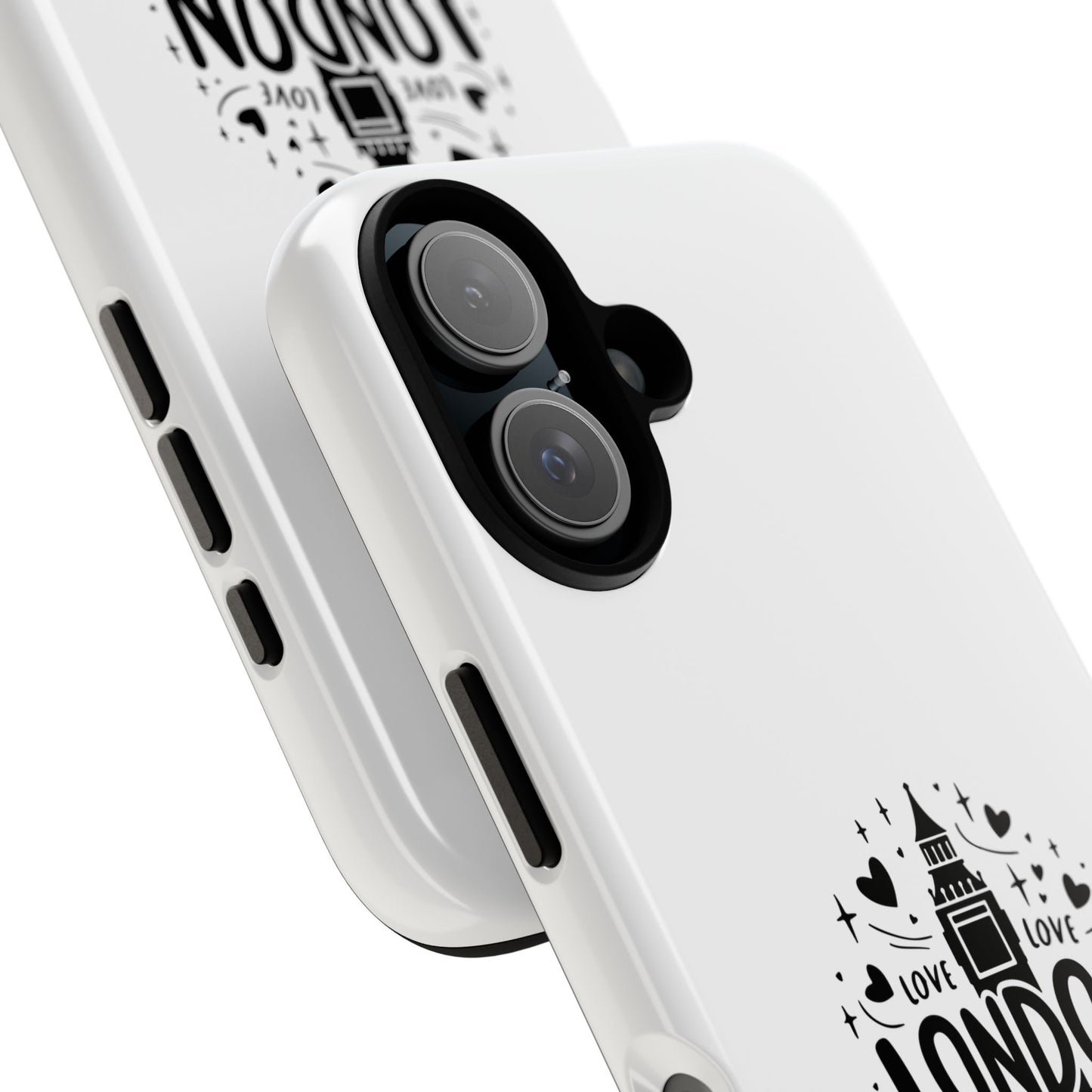 London Love iPhone Case | Tough Cases, London Theme, Gift for Travelers, Unique Phone Accessory, Cute Tech Gifts