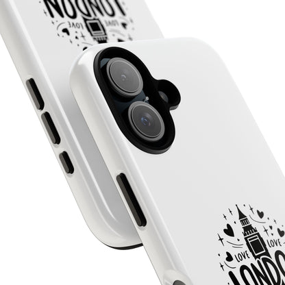 London Love iPhone Case | Tough Cases, London Theme, Gift for Travelers, Unique Phone Accessory, Cute Tech Gifts