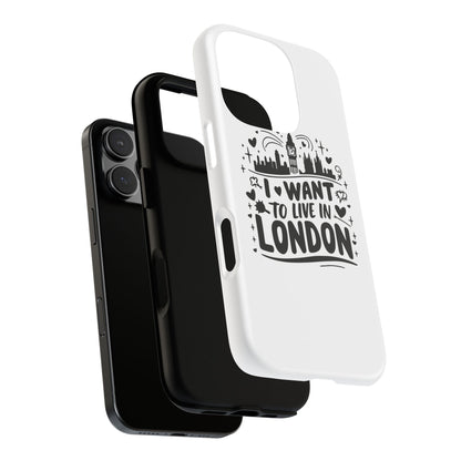 London City iPhone Case, Tough Phone Cover, Travel Gift, London Souvenir, Adventure Accessory, Wanderlust Decor