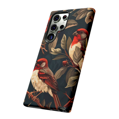 Elegant Bird Phone Case, Floral Tough Cases, Nature Lover Gift, Stylish Mobile Cover, Unique Phone Accessory