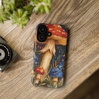 Mushroom Phone Case with Nature Design, Tough Phone Cover, Eco-Friendly Case, Gift for Nature Lovers, Unique Phone Accessory