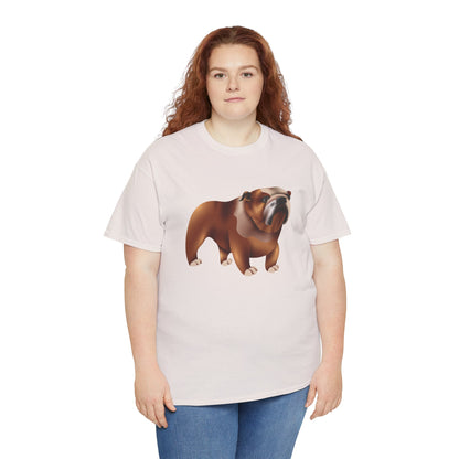 Unisex Heavy Cotton Tee - Adorable British Dog