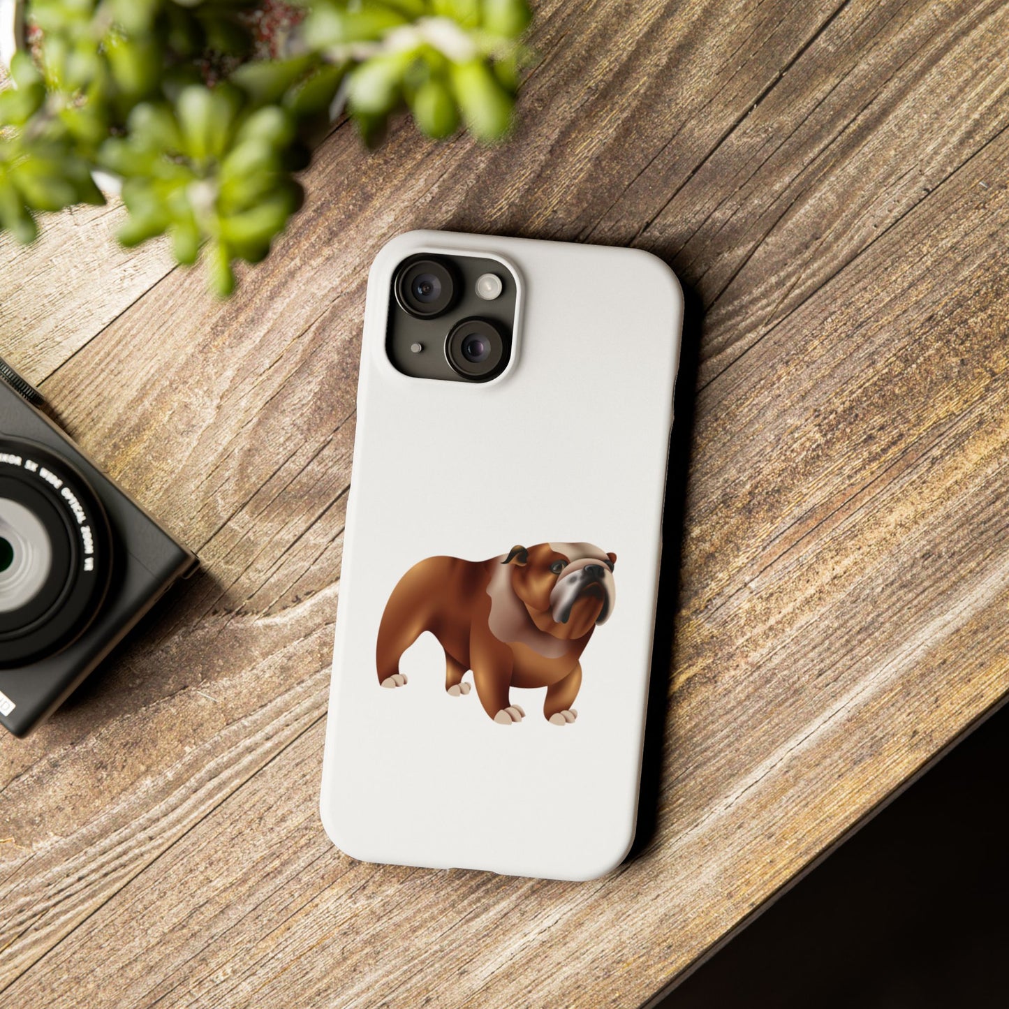 Bulldog Slim Phone Cases, Dog Lover Gift, Cute Phone Cover, Pet Theme Case, Birthday Gift for Dog Owners