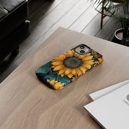 Sunflower Phone Case - Bright Floral Design, Stylish Tough Cover for Sunflower Lovers, Gift for Plant Enthusiasts, Mom Gift, Nature Lovers