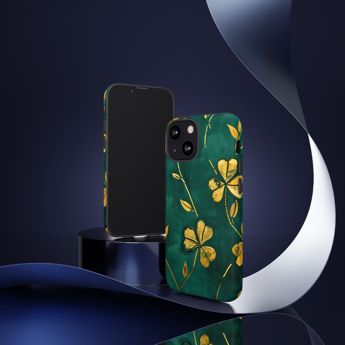 Floral Phone Case with Gold Accents, Tough Phone Cover, Stylish Phone Protector, Unique Gift for Her, Nature Lover Accessory