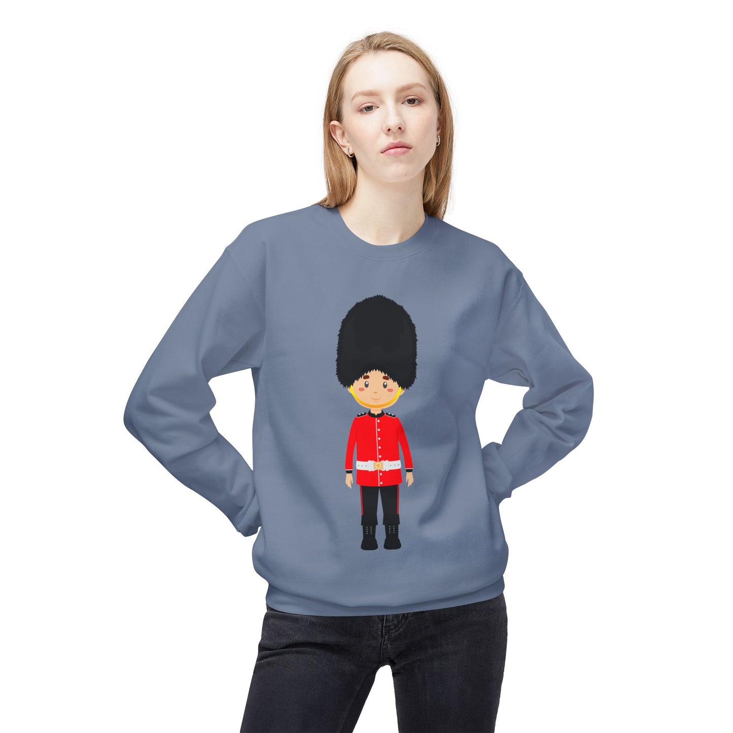 Unisex Midweight Softstyle Fleece Crewneck Sweatshirt - Bodmin’s Brave - The Iconic Red Jacket