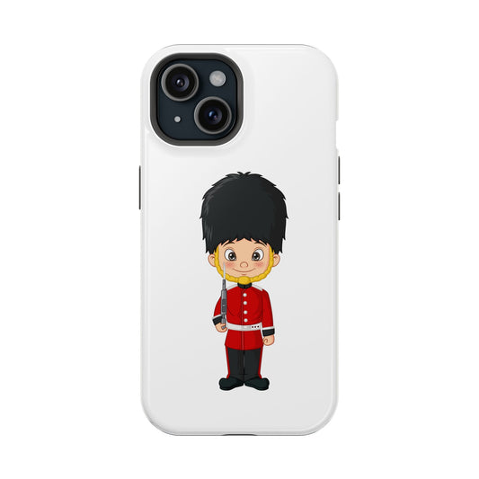 Cute Cartoon Soldier Magnetic Tough Case, Kid's Phone Cover, Fun Gift for Children, Birthday Present, Youth Accessories, Durable Protection