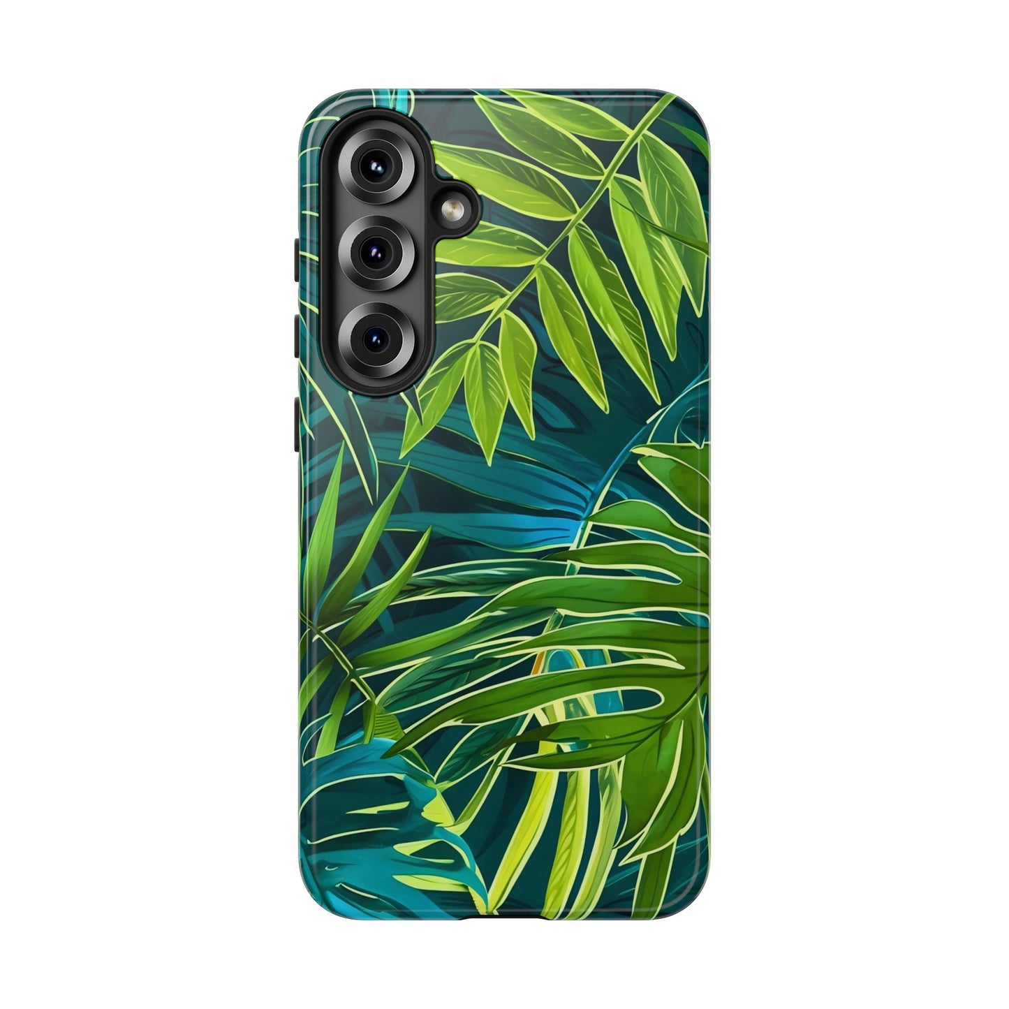 Tropical Phone Case - Durable Green Leaf Design, Eco-Friendly Gift, Trendy Accessory, Nature Lover's Case, Summer Vibes