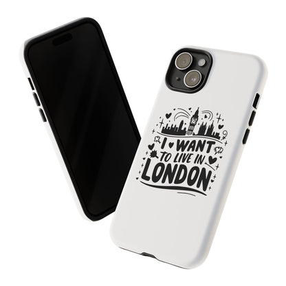 London City iPhone Case, Tough Phone Cover, Travel Gift, London Souvenir, Adventure Accessory, Wanderlust Decor
