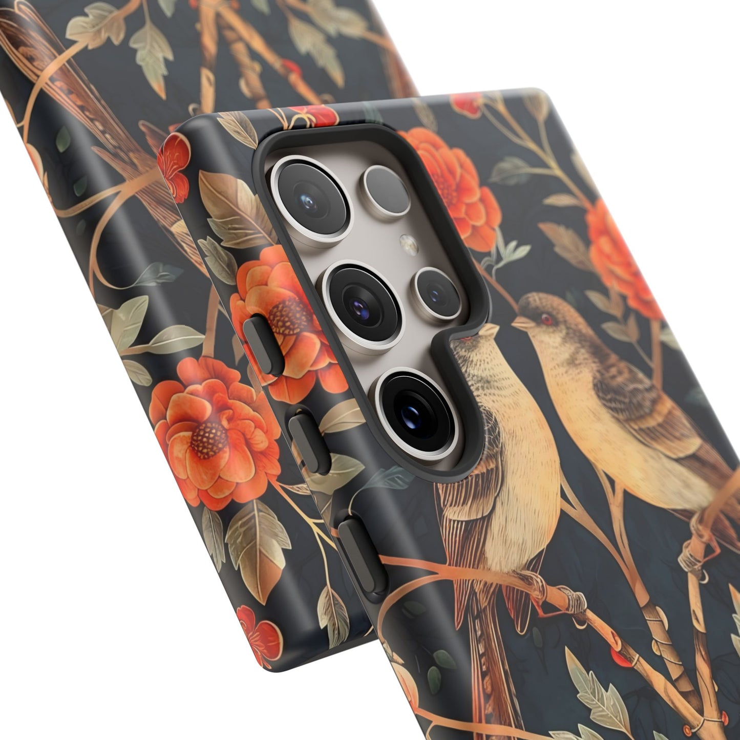 Floral Phone Case – Tough Cases with Bird Design, Unique Gift for Nature Lovers, Stylish Tech Accessory, Phone Cover, Artistic Case