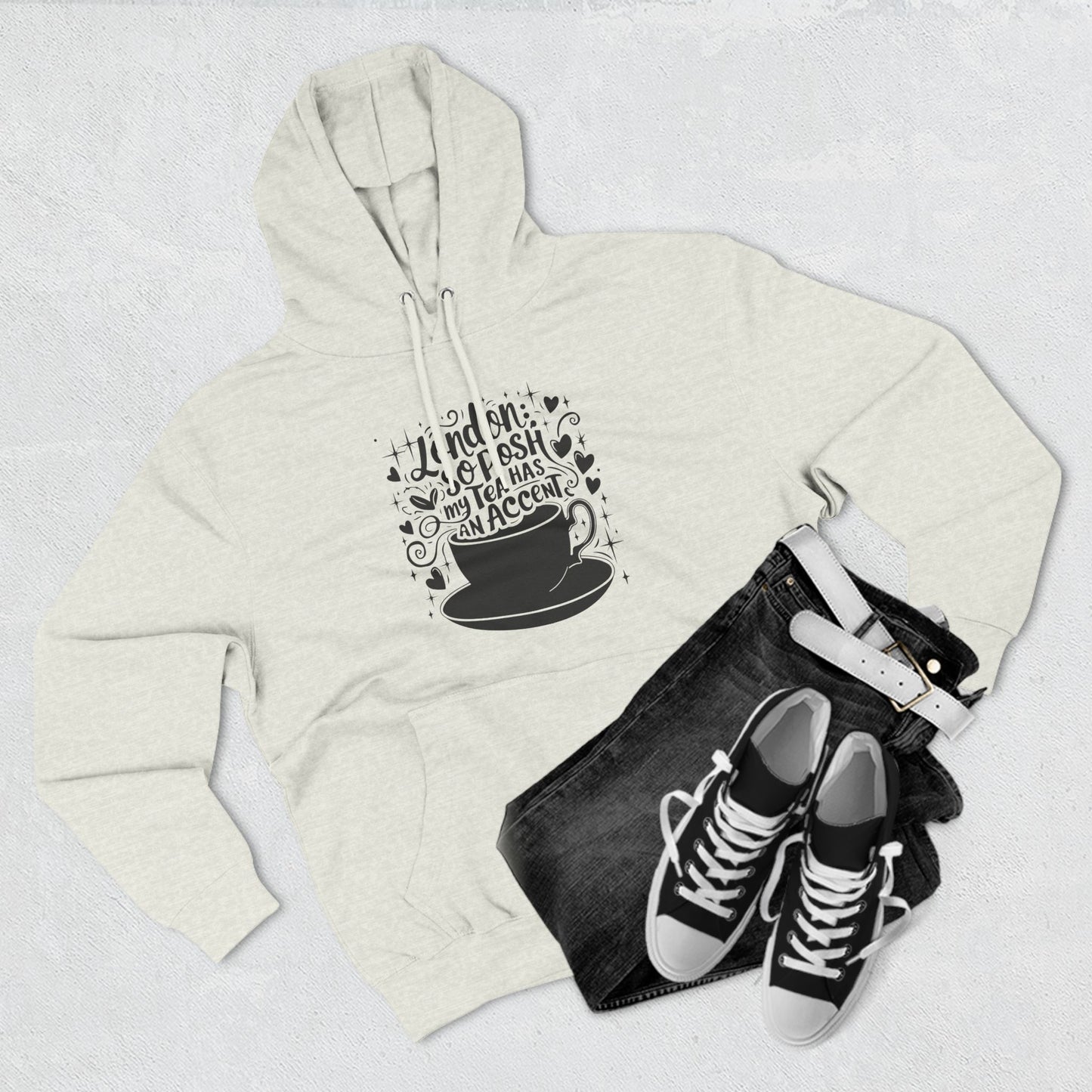 Three-Panel Fleece Hoodie - London's Relaxing Tea