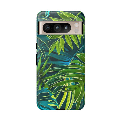 Tropical Phone Case - Durable Green Leaf Design, Eco-Friendly Gift, Trendy Accessory, Nature Lover's Case, Summer Vibes