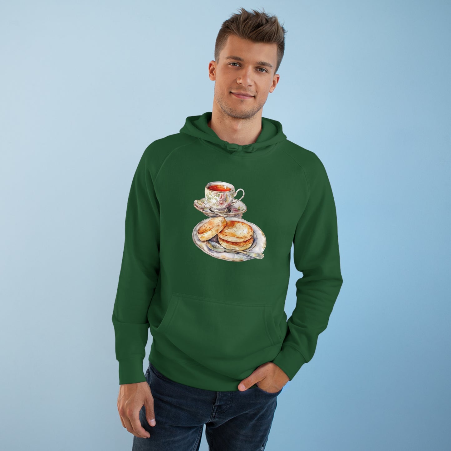 Elegant Unisex Hoodie - British Food Traditional Dishes and Culinary Delights