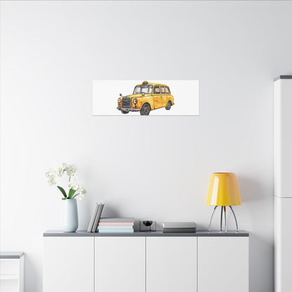 Vintage Taxi Matte Canvas, Stretched, 0.75" (Multi-Size)