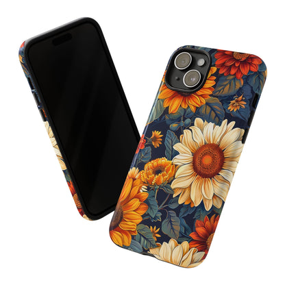 Floral Tough Phone Case | Sunflower Design, iPhone Cover, Protective Case, Gifts for Her, Floral Phone Accessory